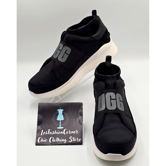 Ugg Women's Black Neoprene Neutra Trainer Slip-On Platform Sneakers Size 9 2859 - Picture 1 of 16